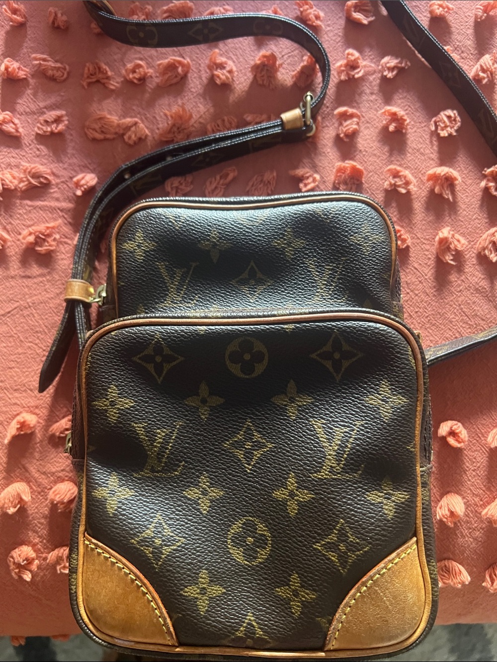 Louis Vuitton Monogram Canvas Messenger Bag in Brown and Tan